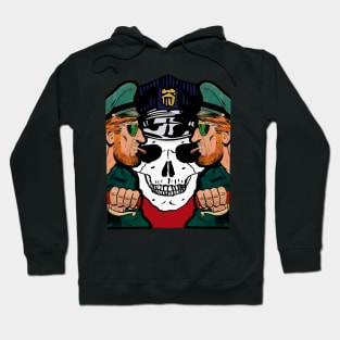 Rebel smoking and radical biker Hoodie